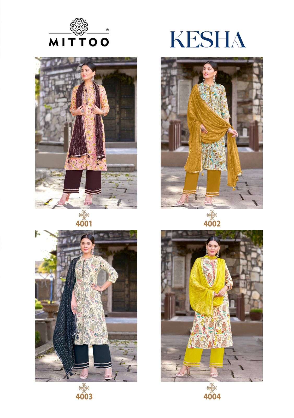 MITTOO KESHA RAYON PRINT FANCY KURTI COMBO SET 