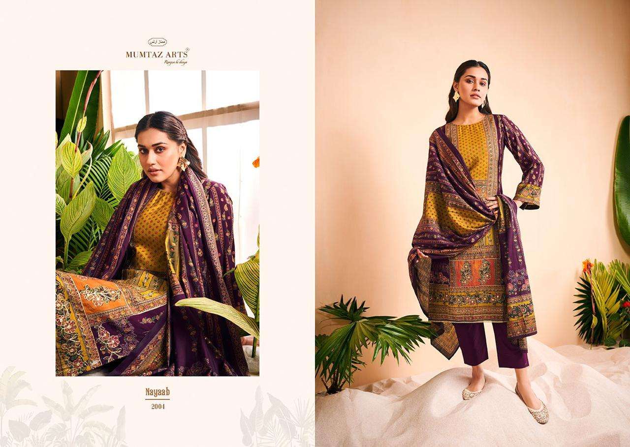 MUMTAZ ARTS NAYAAB VISCOSE FANCY EMBROIDERY SUIT