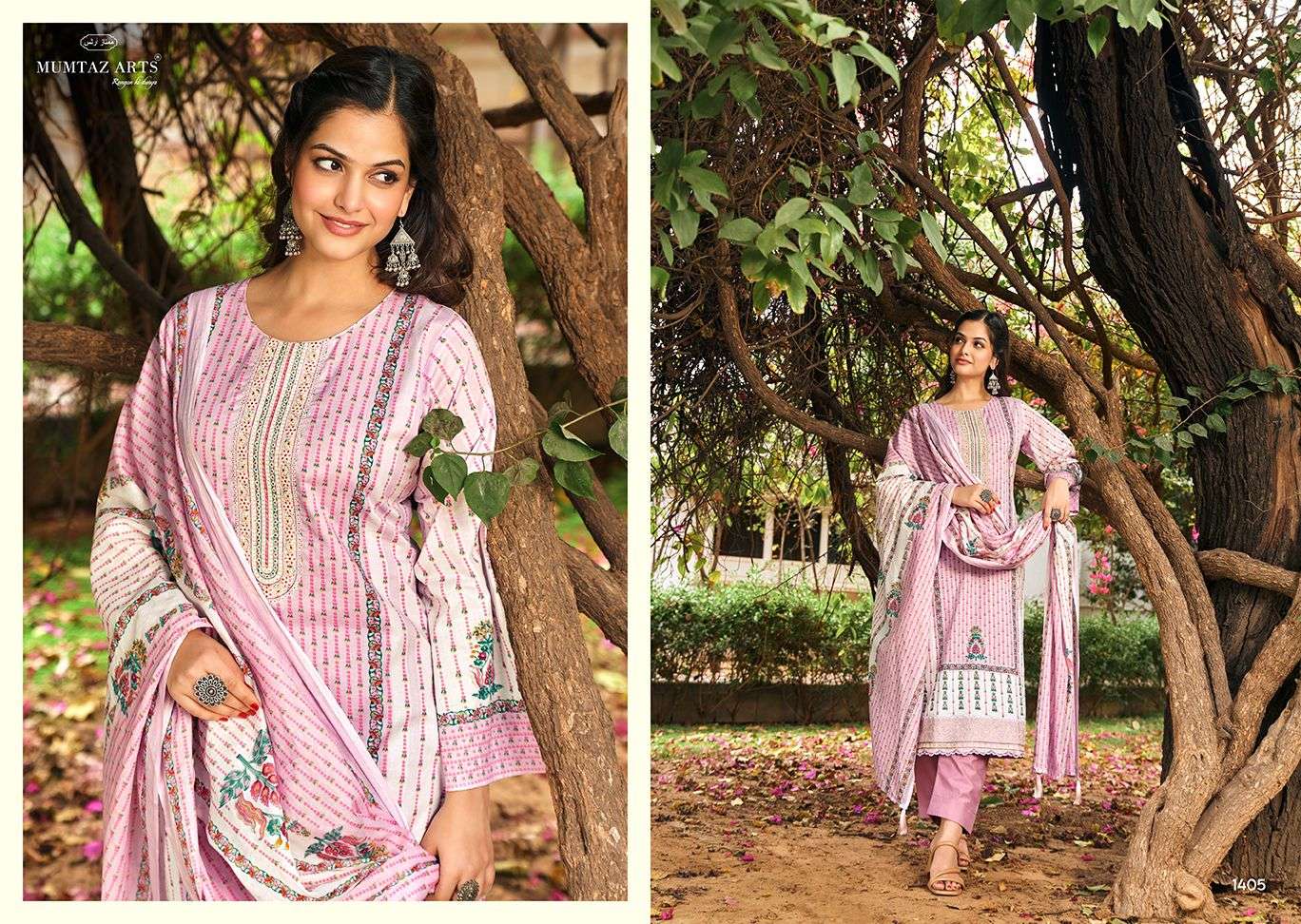 MUMTAZ ARTS SUMMER SHINE LAWN COTTON FANCY WORK SUIT
