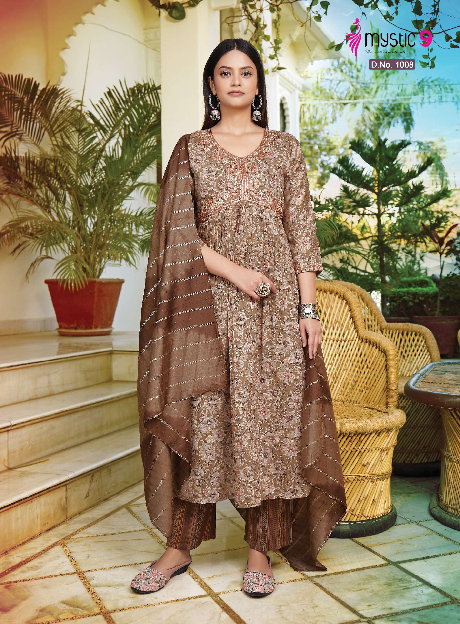 MYSTIC 9 MONALISA VOL 2 FANCY ALIA CUT STYLE KURTI COMBO SET 