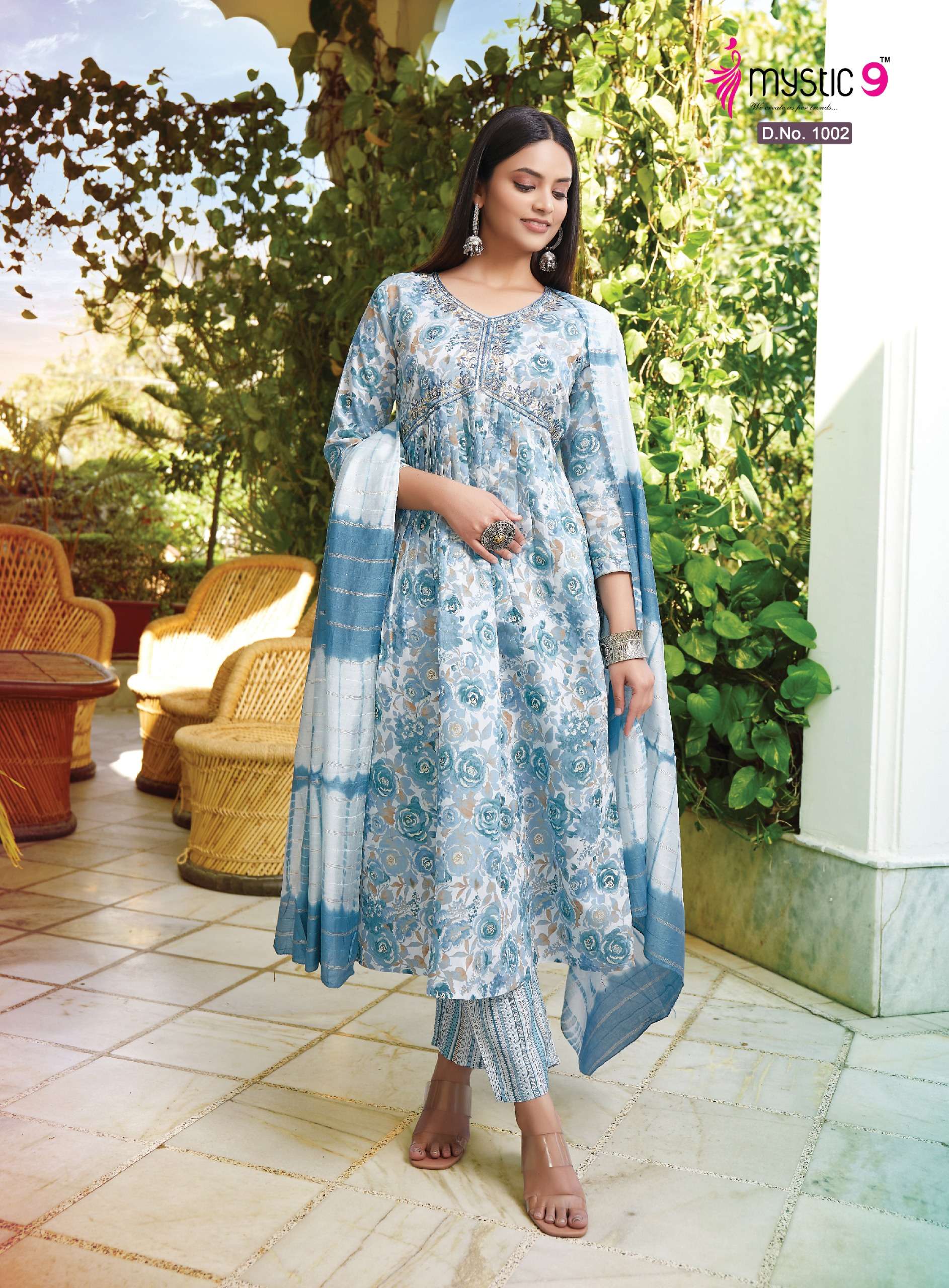 MYSTIC 9 MONALISA VOL 2 FANCY ALIA CUT STYLE KURTI COMBO SET 