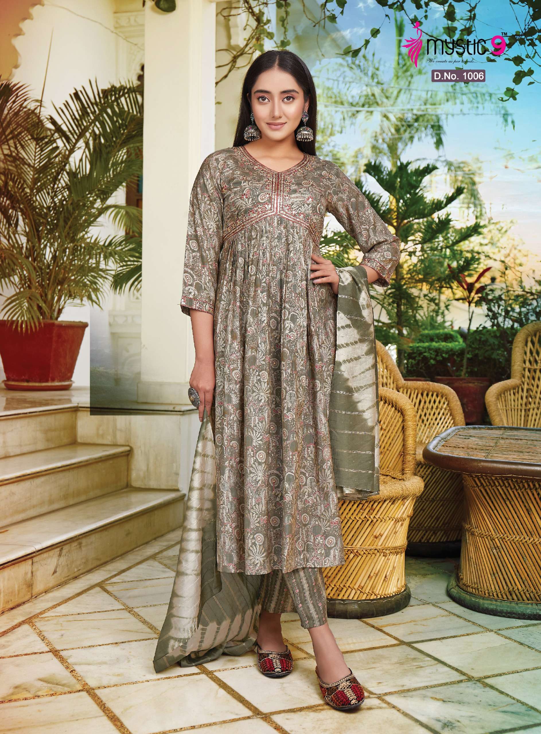 MYSTIC 9 MONALISA VOL 2 FANCY ALIA CUT STYLE KURTI COMBO SET 
