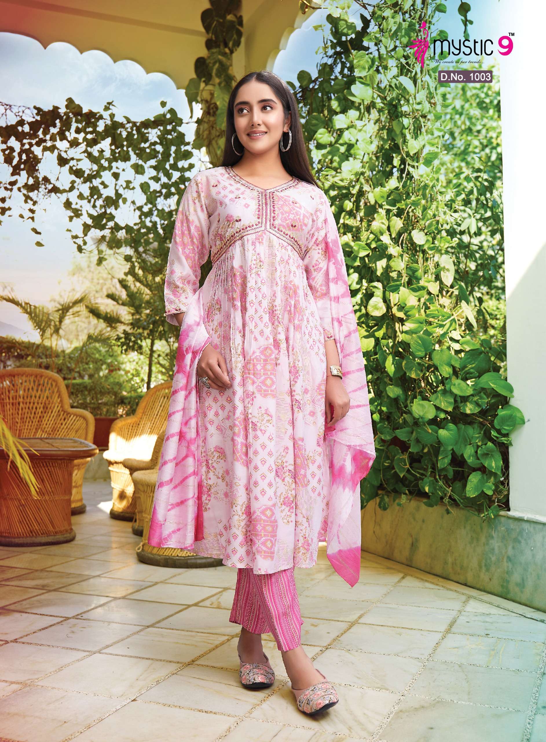 MYSTIC 9 MONALISA VOL 2 FANCY ALIA CUT STYLE KURTI COMBO SET 