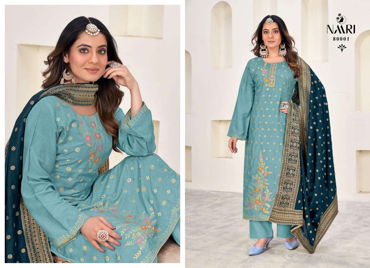 NAARI MERCE BENZ MUSLIN JACQUARD DESIGNER SUIT