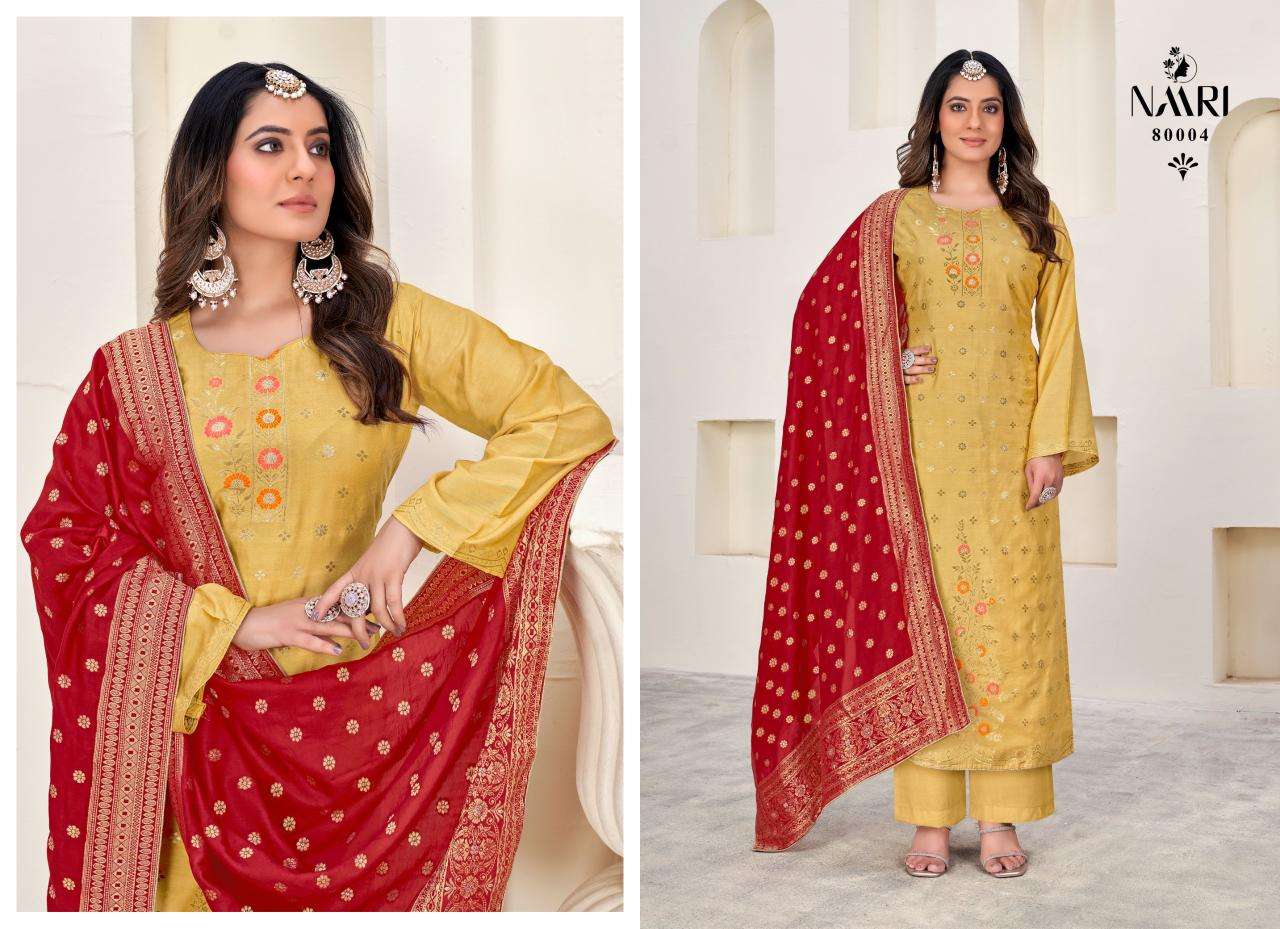 NAARI MERCE BENZ MUSLIN JACQUARD DESIGNER SUIT
