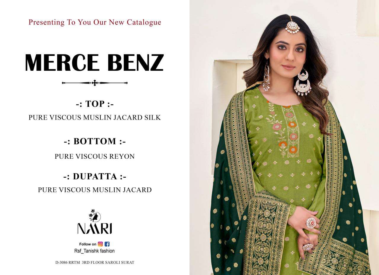 NAARI MERCE BENZ MUSLIN JACQUARD DESIGNER SUIT