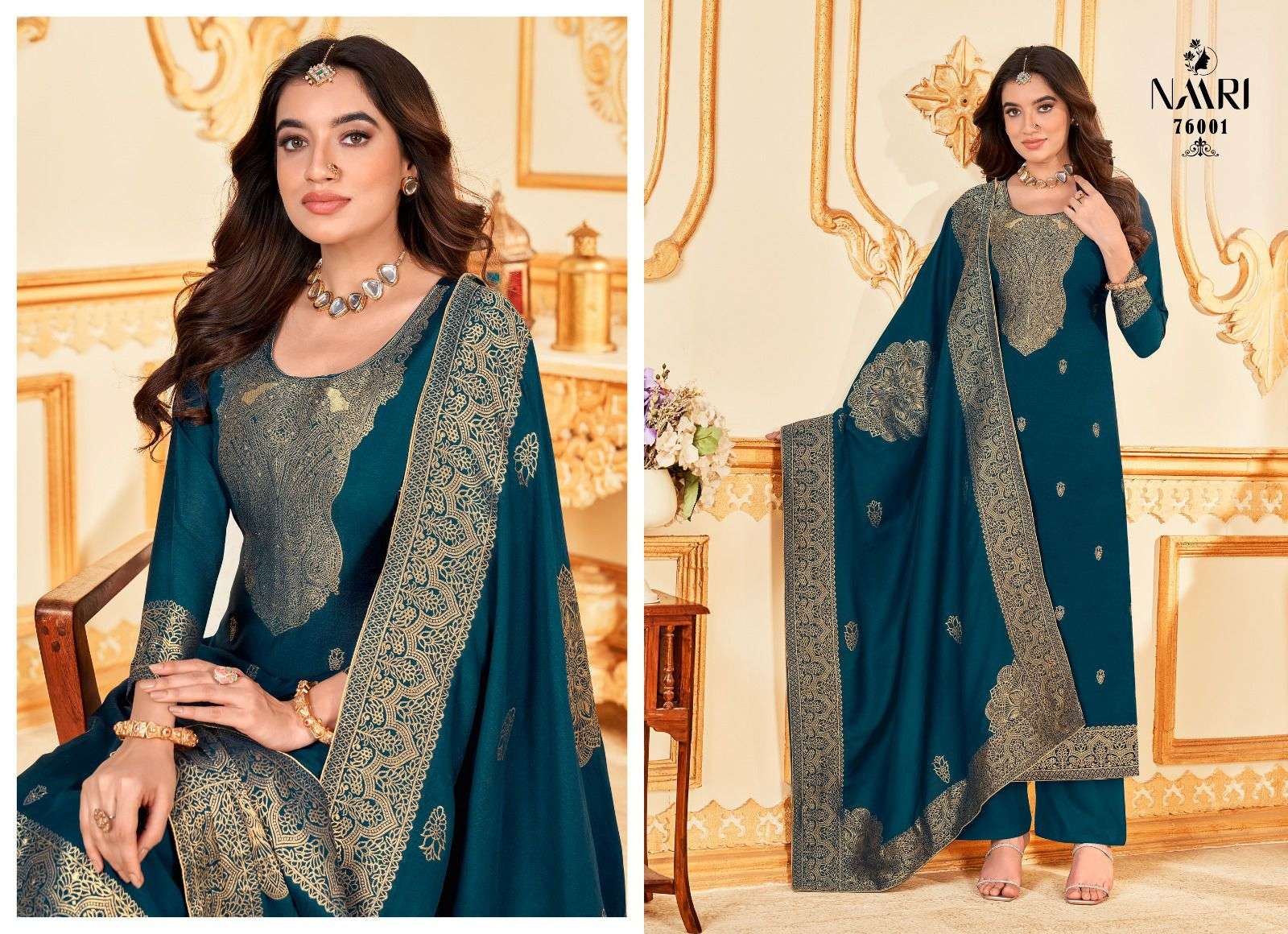 NAARI NAYNA MUSLIN JACQUARD SUIT