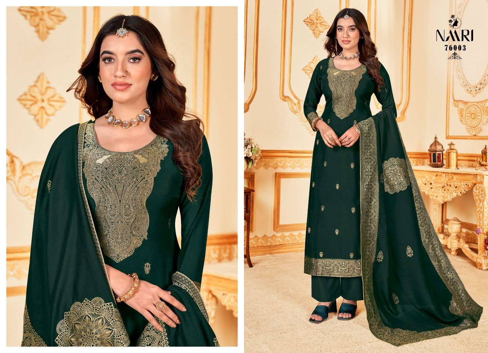 NAARI NAYNA MUSLIN JACQUARD SUIT