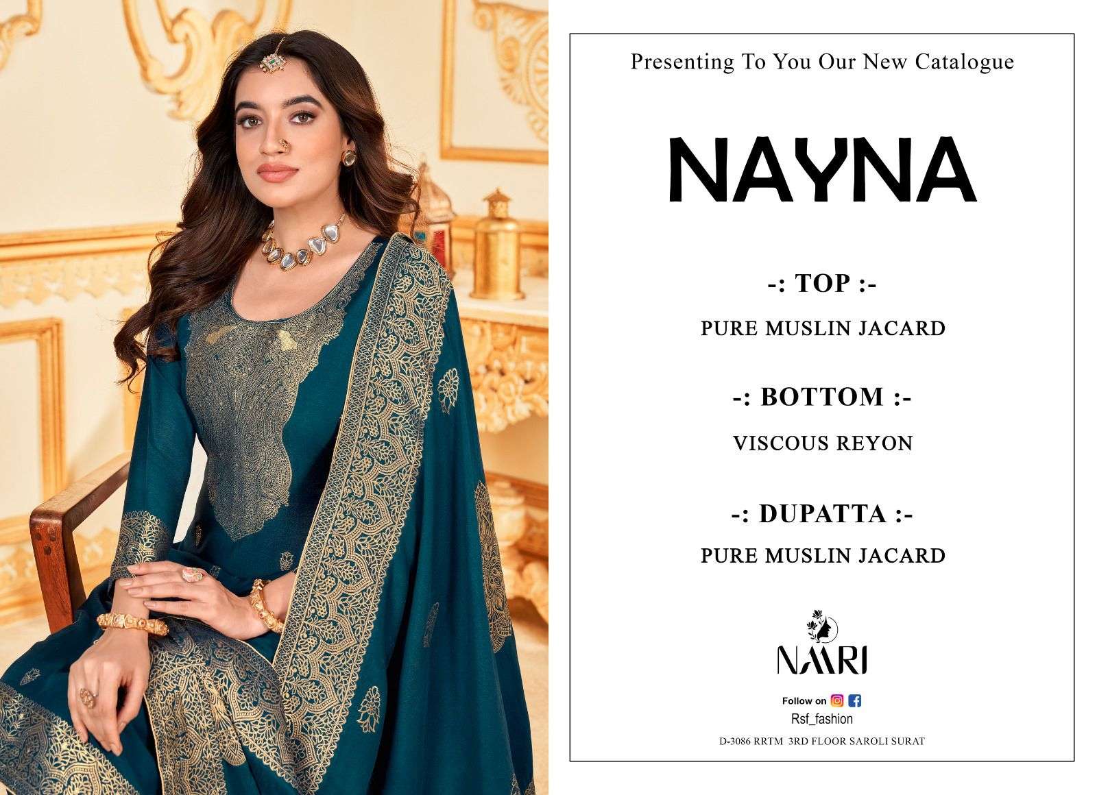 NAARI NAYNA MUSLIN JACQUARD SUIT