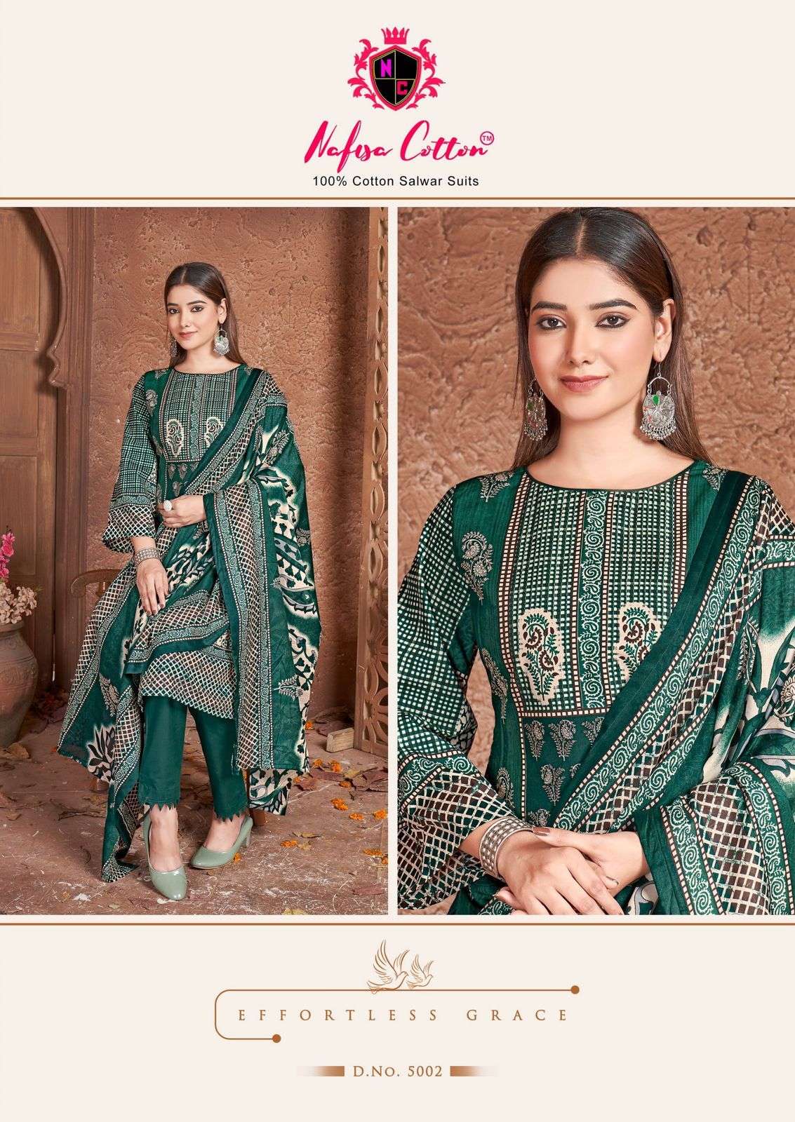 NAFISA COTTON ESRA VOL 5 COTTON DIGITAL PRINTS SALWAR SUIT	