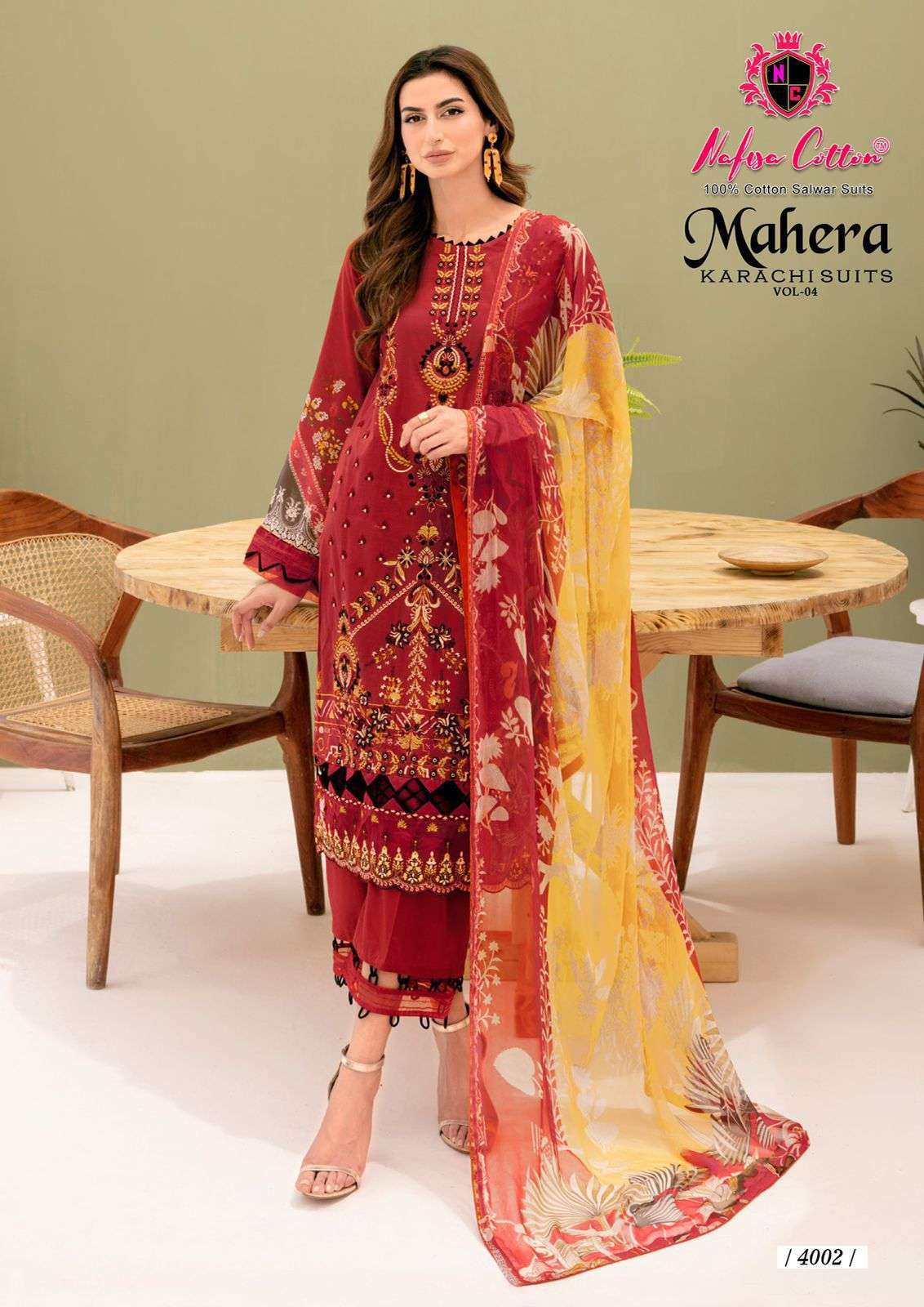 NAFISA COTTON MAHERA KARACHI SUITS VOL 4 COTTON DRESS