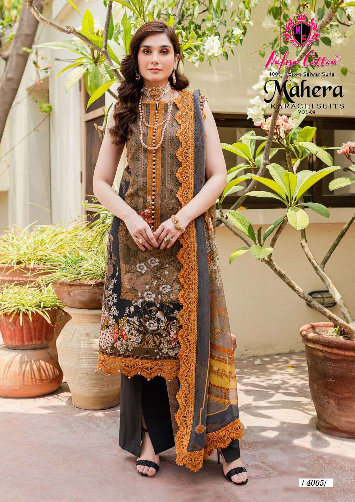 NAFISA COTTON MAHERA KARACHI SUITS VOL 4 COTTON DRESS