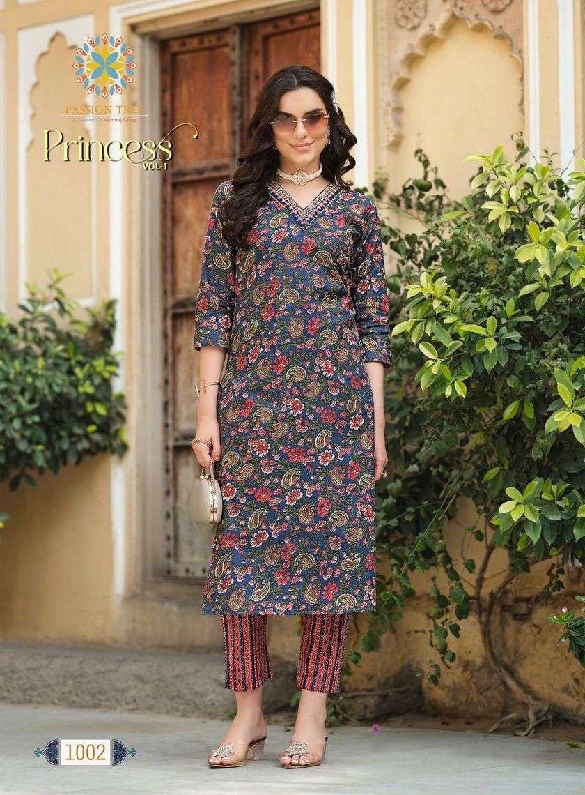PASSION TREE PRINCESS VOL 1 COTTON KURTI WITH PANT 