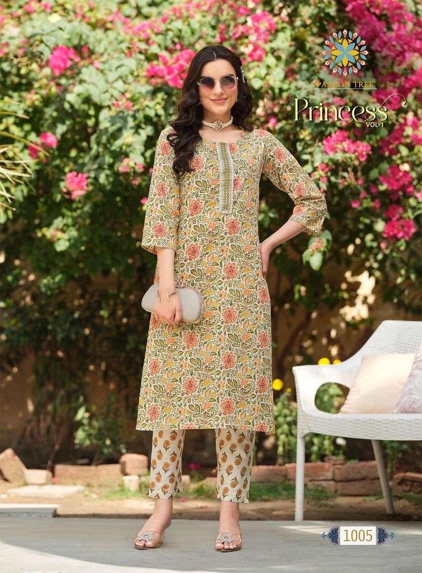 PASSION TREE PRINCESS VOL 1 COTTON KURTI WITH PANT 