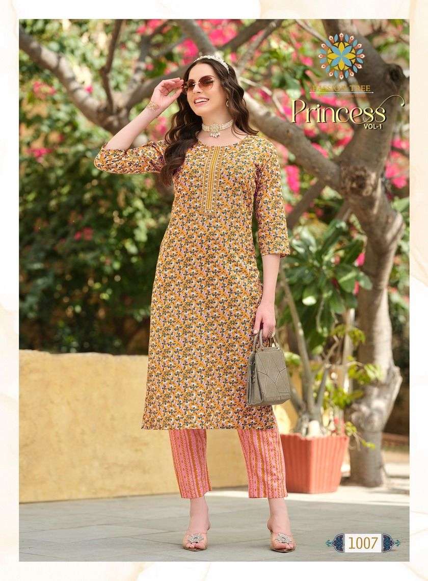 PASSION TREE PRINCESS VOL 1 COTTON KURTI WITH PANT 