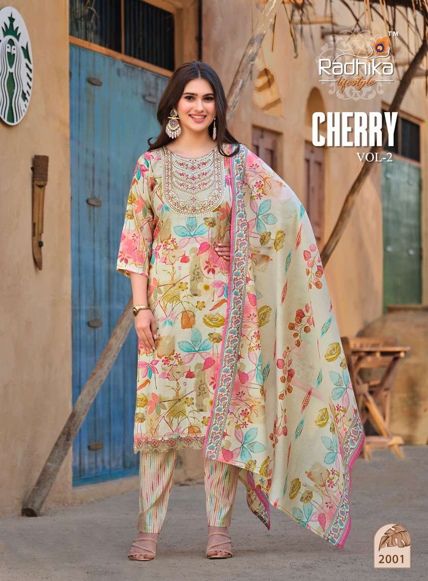 RADHIKA LIFE STYLE CHERRY VOL 2 LADIES KURTI COMBO SET