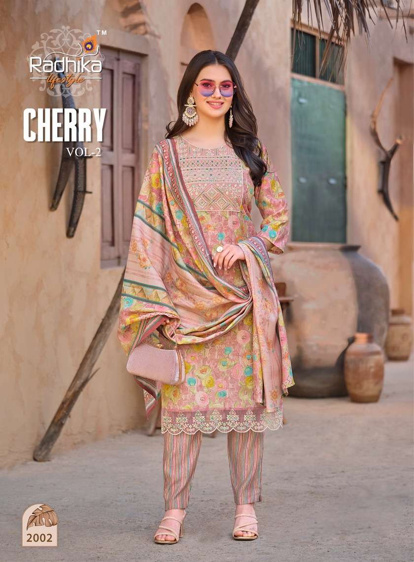 RADHIKA LIFE STYLE CHERRY VOL 2 LADIES KURTI COMBO SET