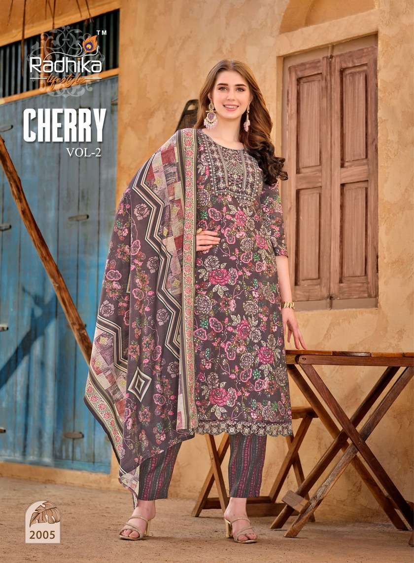 RADHIKA LIFE STYLE CHERRY VOL 2 LADIES KURTI COMBO SET