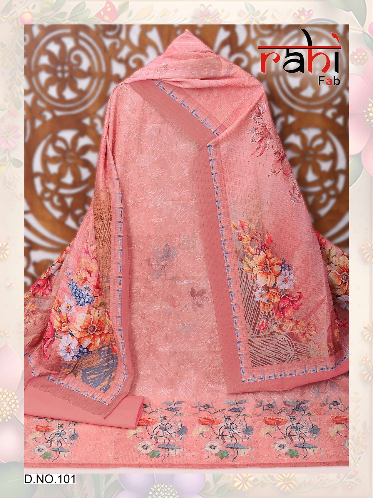 RAHI FAB RIHANNA COTTON DIGITAL PRINTS WITH FANCY WORK SUIT