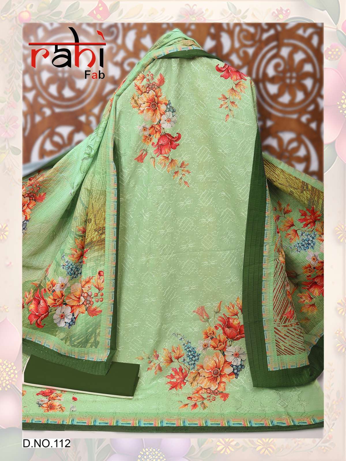 RAHI FAB RIHANNA COTTON DIGITAL PRINTS WITH FANCY WORK SUIT