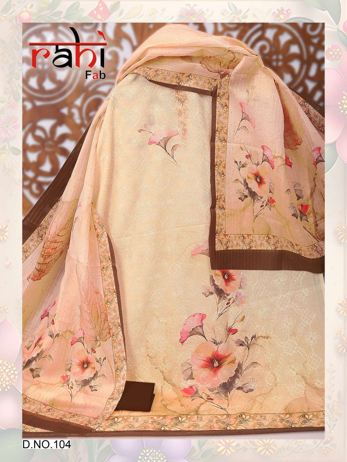 RAHI FAB RIHANNA COTTON DIGITAL PRINTS WITH FANCY WORK SUIT