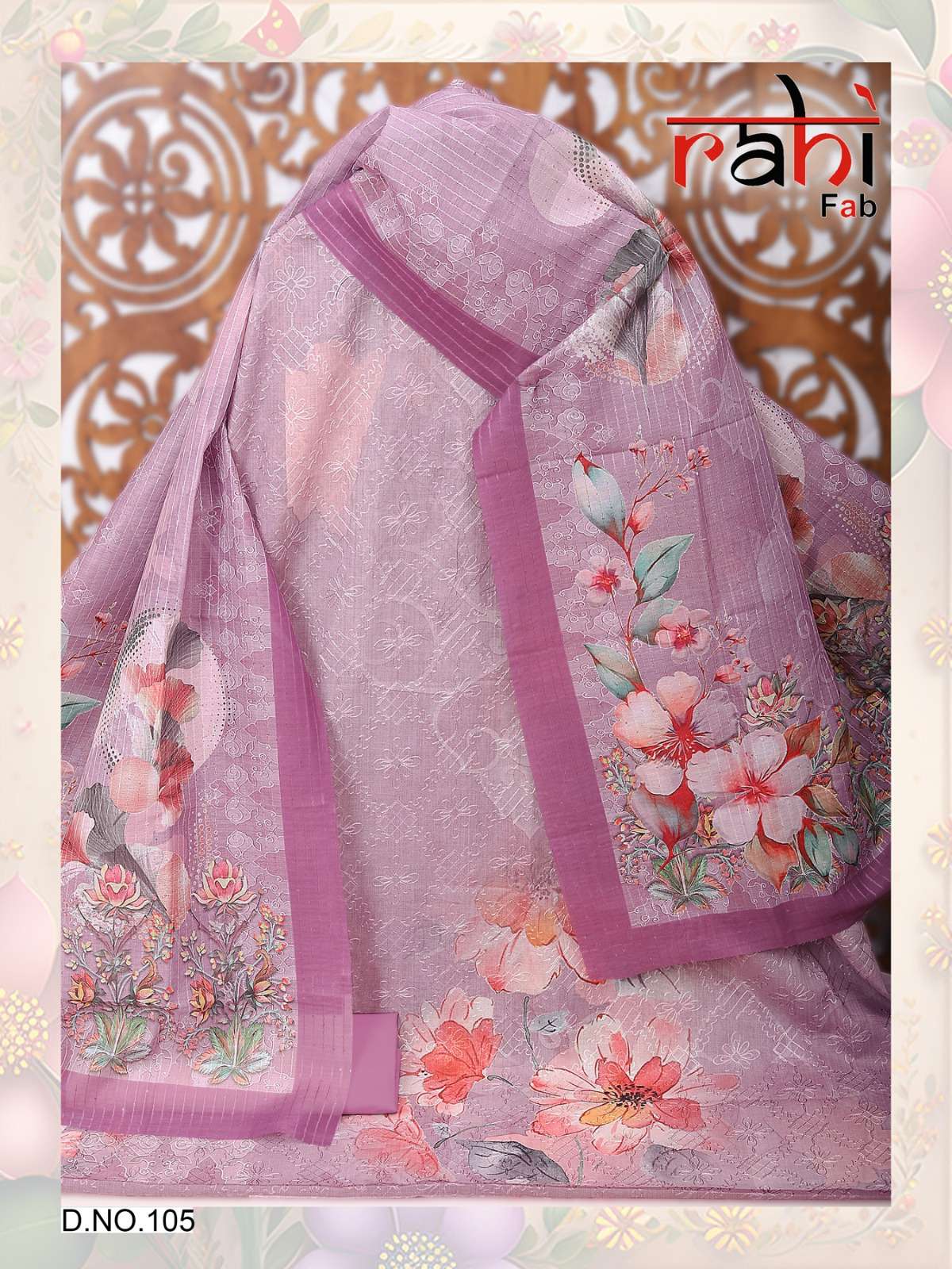 RAHI FAB RIHANNA COTTON DIGITAL PRINTS WITH FANCY WORK SUIT