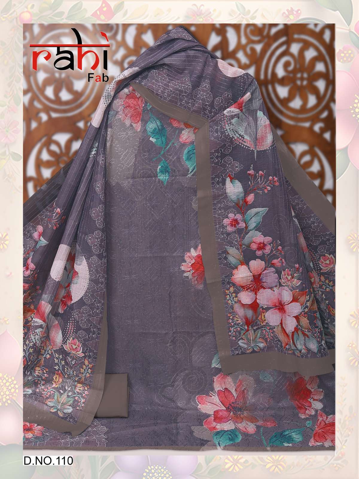 RAHI FAB RIHANNA COTTON DIGITAL PRINTS WITH FANCY WORK SUIT