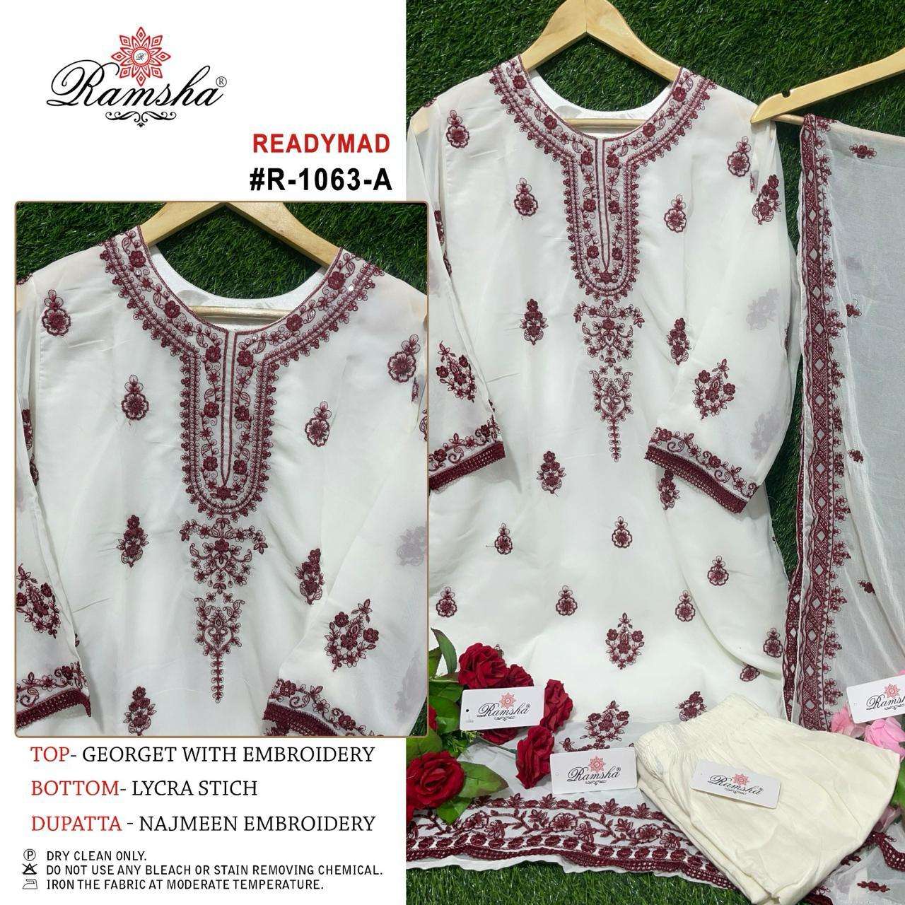 RAMSHA R 1063 NX GEORGETTE EMBROIDERY DESIGNER SUIT