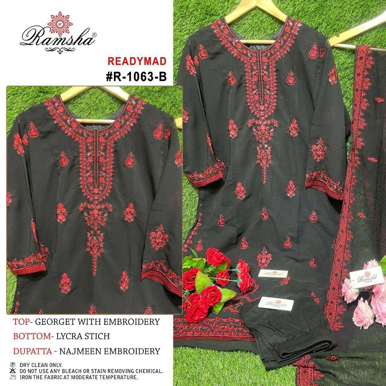 RAMSHA R 1063 NX GEORGETTE EMBROIDERY DESIGNER SUIT