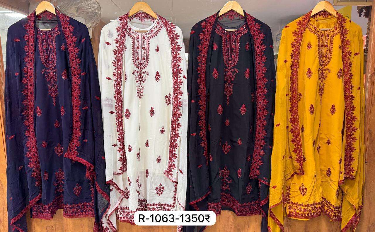 RAMSHA R 1063 NX GEORGETTE EMBROIDERY DESIGNER SUIT