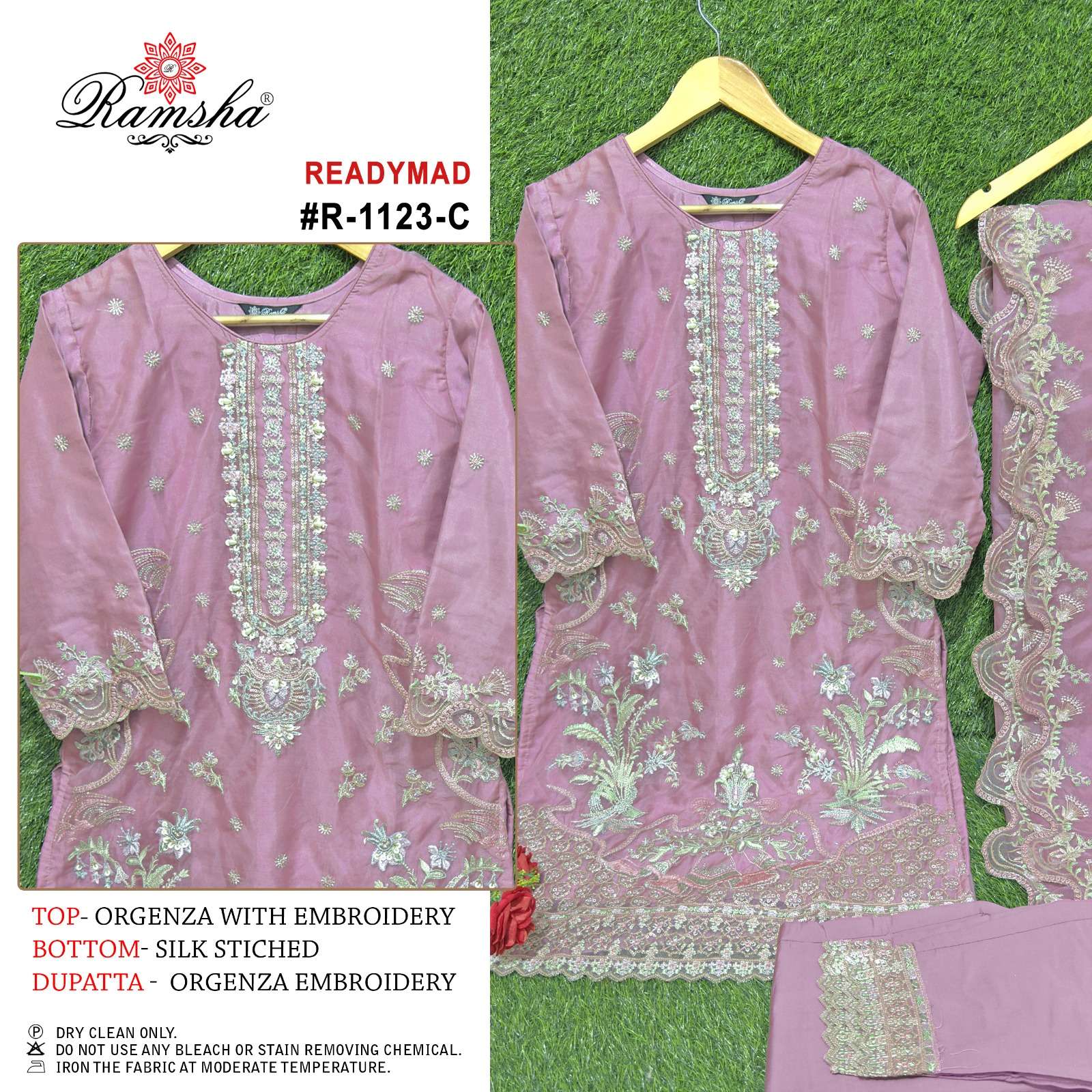 RAMSHA R 1123 ORGANZA BEAUTIFUL DESIGNER SUIT