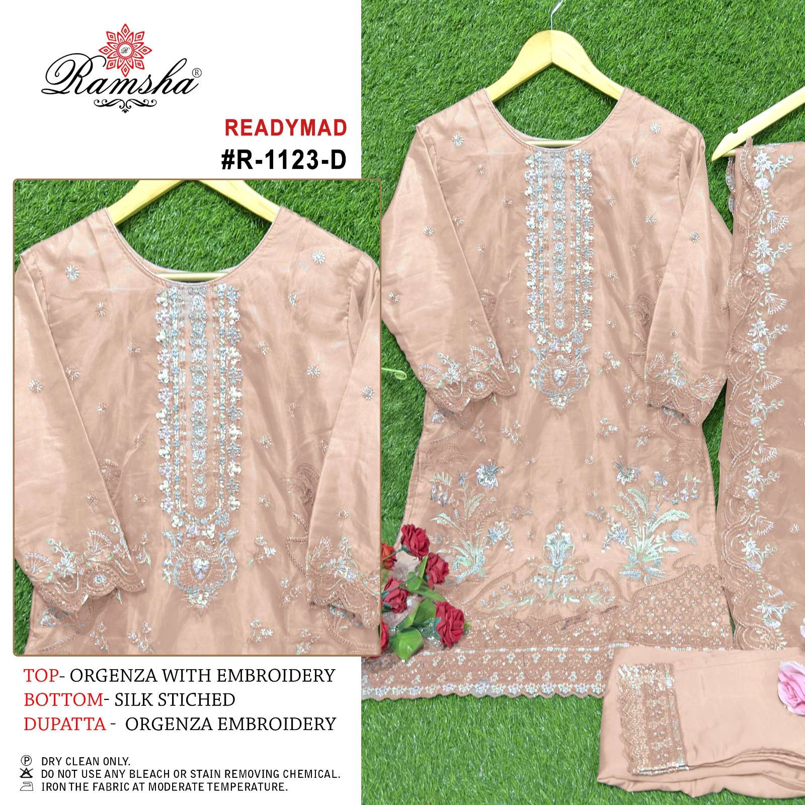 RAMSHA R 1123 ORGANZA BEAUTIFUL DESIGNER SUIT