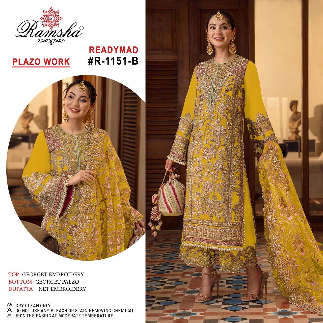 RAMSHA R 1151 GEORGETTE HEAVY BEAUTIFUL DESIGNER SUIT