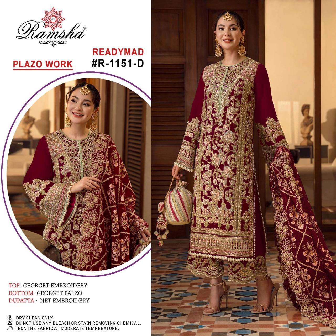 RAMSHA R 1151 GEORGETTE HEAVY BEAUTIFUL DESIGNER SUIT