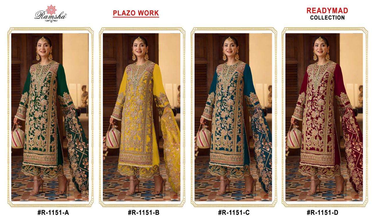 RAMSHA R 1151 GEORGETTE HEAVY BEAUTIFUL DESIGNER SUIT