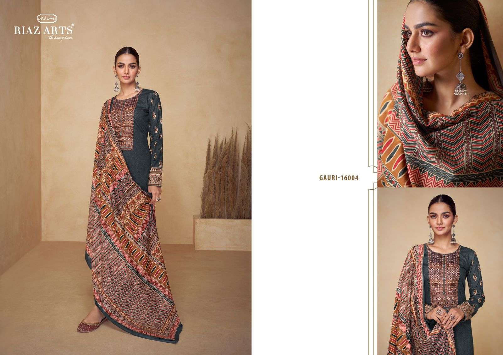 RIAZ ARTS GAURI LAWN COTTON FANCY WORK SUIT