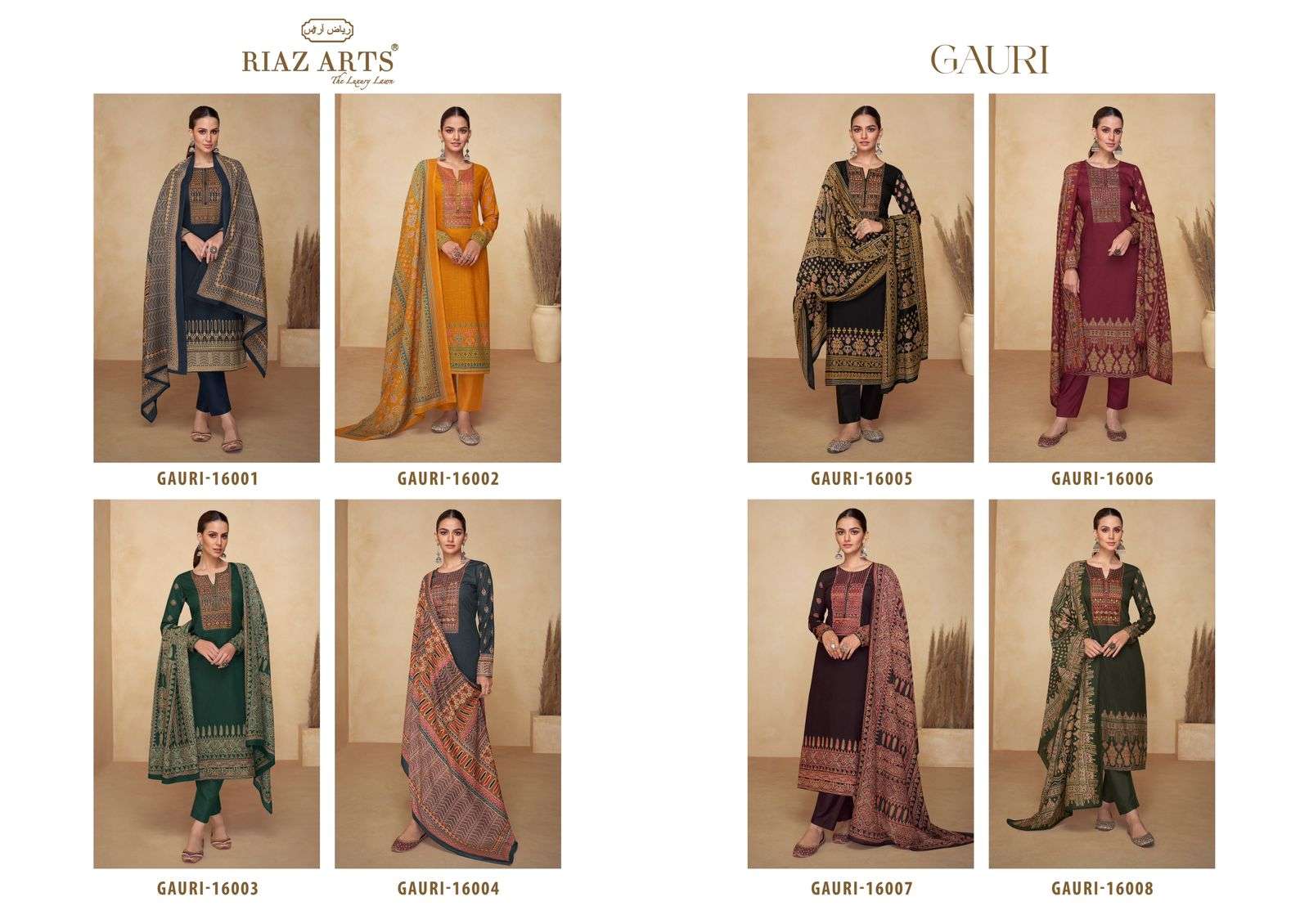 RIAZ ARTS GAURI LAWN COTTON FANCY WORK SUIT