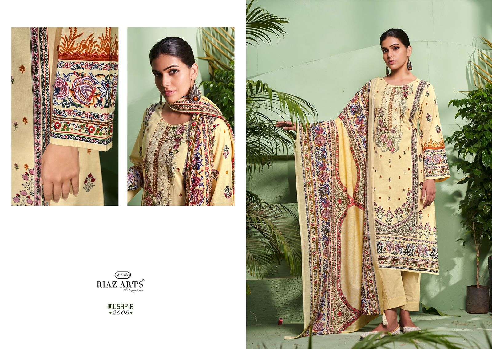 RIAZ ARTS MUSAFIR VOL 2 LAWN COTTON DIGITAL PRINT SUIT