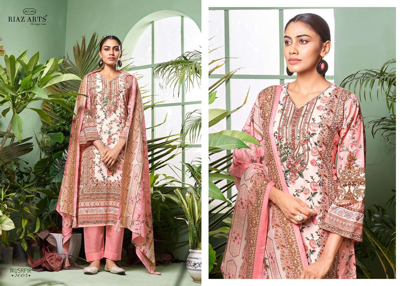 RIAZ ARTS MUSAFIR VOL 2 LAWN COTTON DIGITAL PRINT SUIT