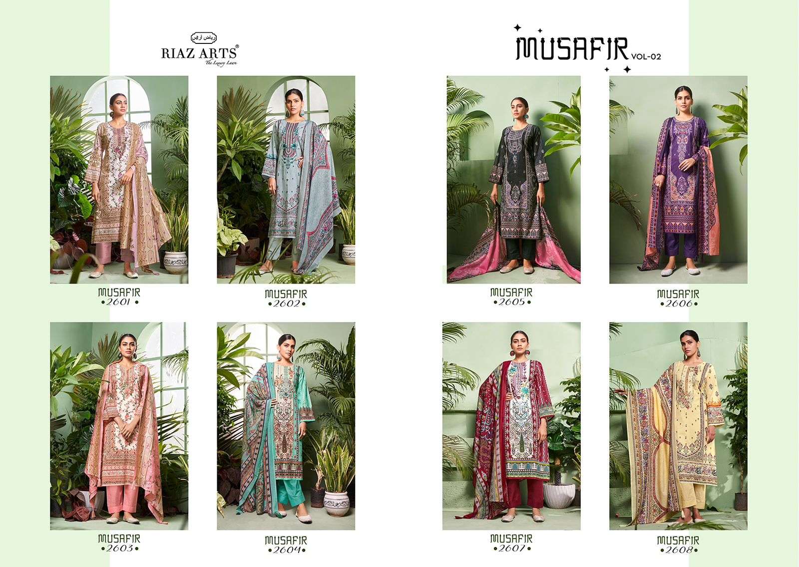 RIAZ ARTS MUSAFIR VOL 2 LAWN COTTON DIGITAL PRINT SUIT