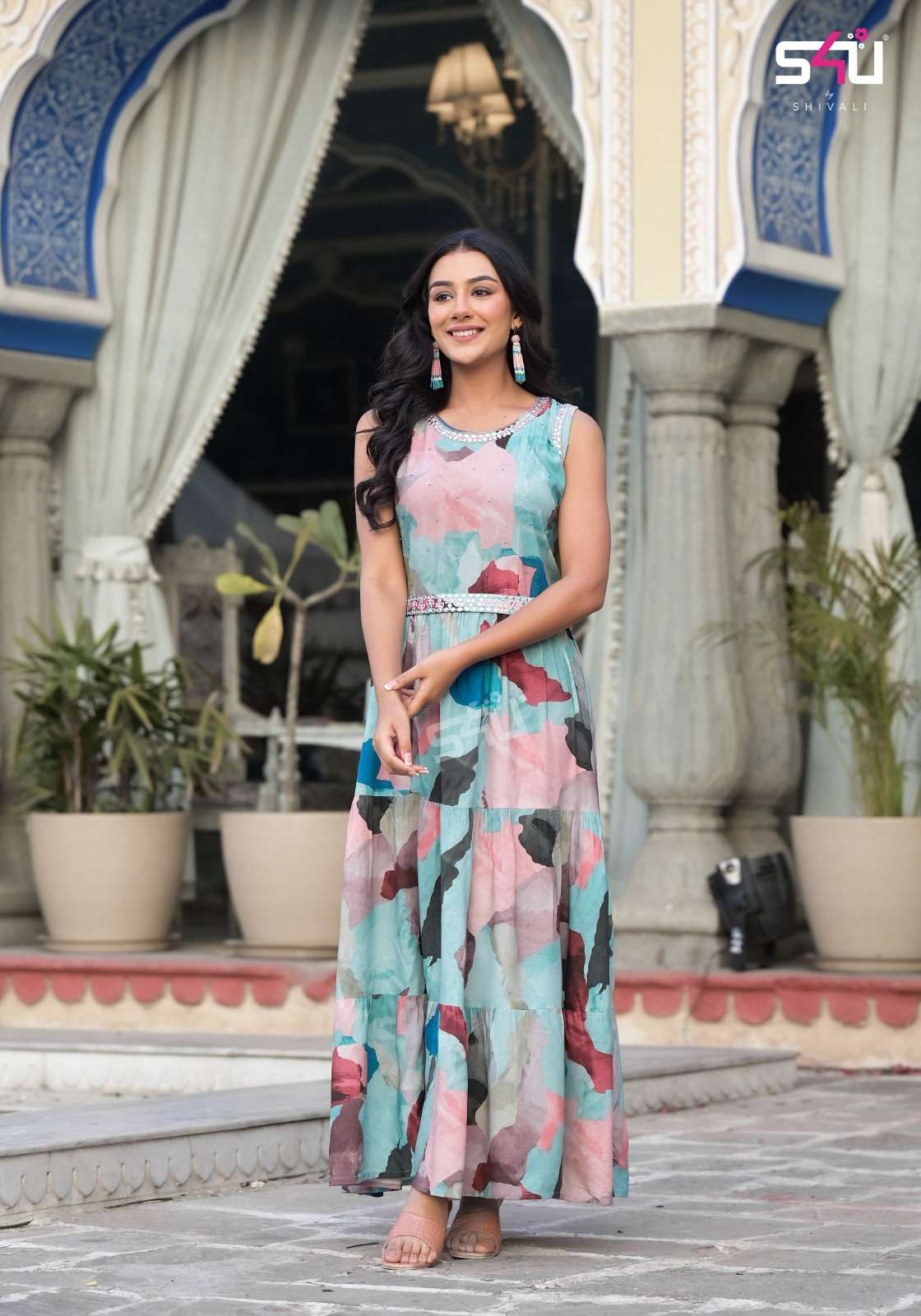 S4U SHIVALI MARIA VOL 5 RAYON FLORAL PRINTS FANCY KURTI