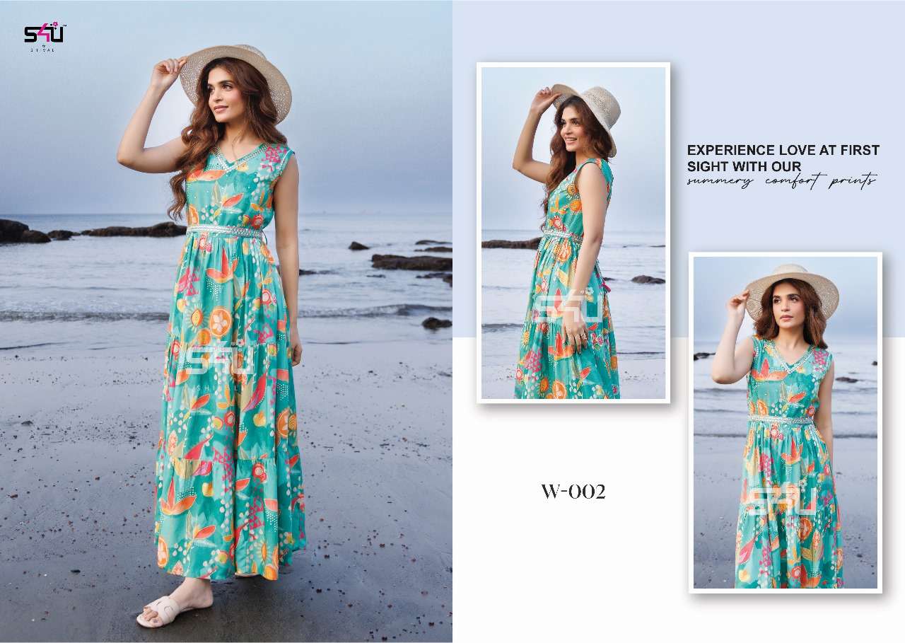 S4U SHIVALI WEEKEND PASSION RAYON FLORAL PRINTS FANCY GOWN