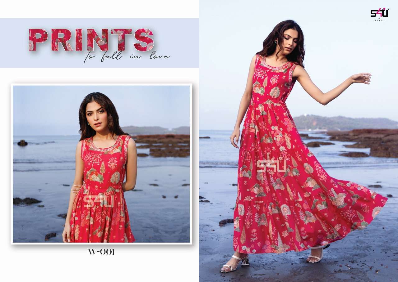 S4U SHIVALI WEEKEND PASSION RAYON FLORAL PRINTS FANCY GOWN
