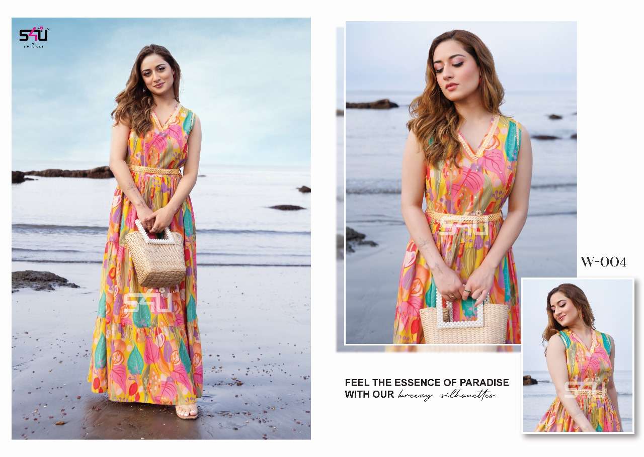 S4U SHIVALI WEEKEND PASSION RAYON FLORAL PRINTS FANCY GOWN