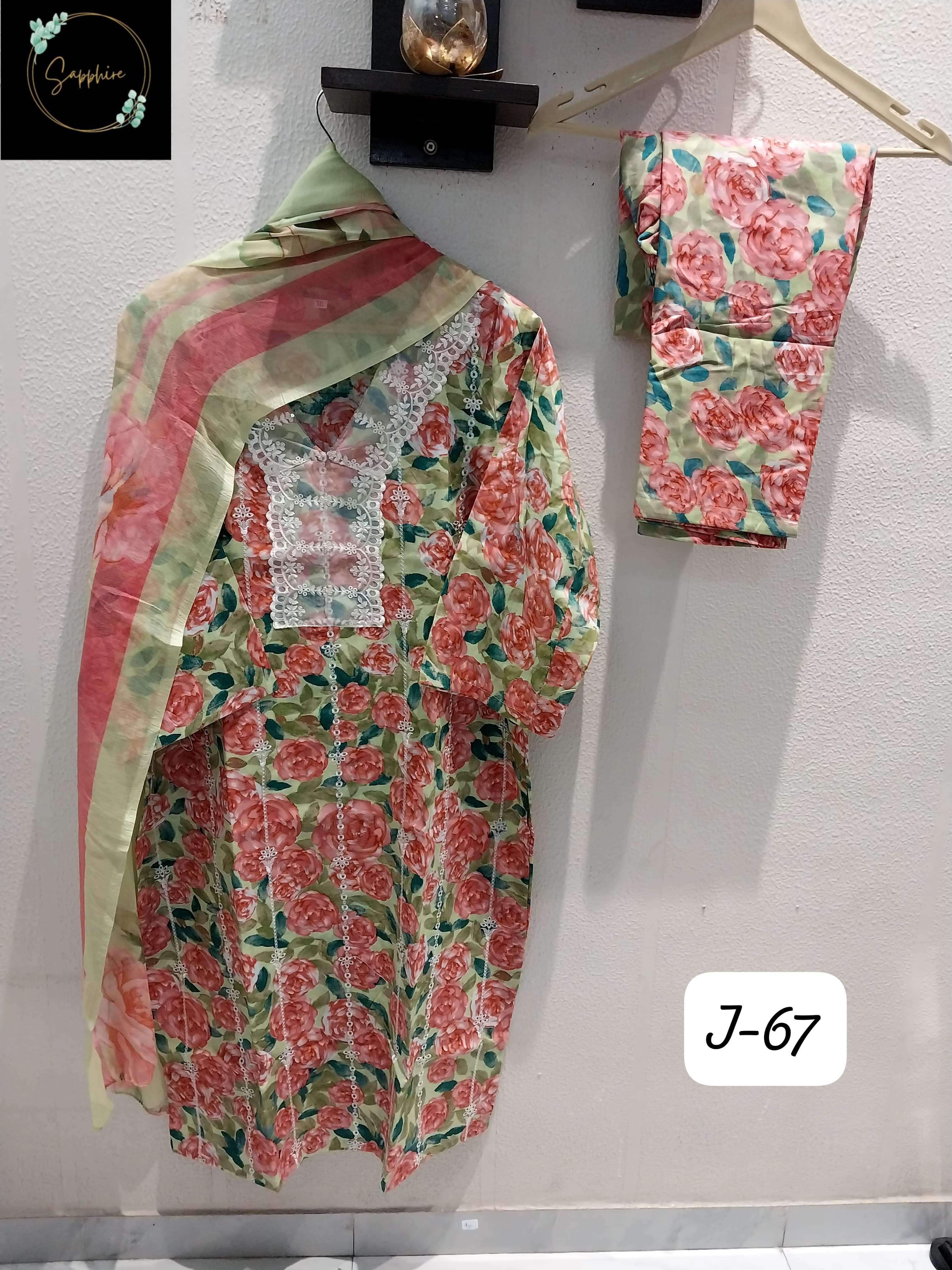 SAPPHIRE JAZMIN VOL 67 LAWN COTTON PAKISTANI SUIT