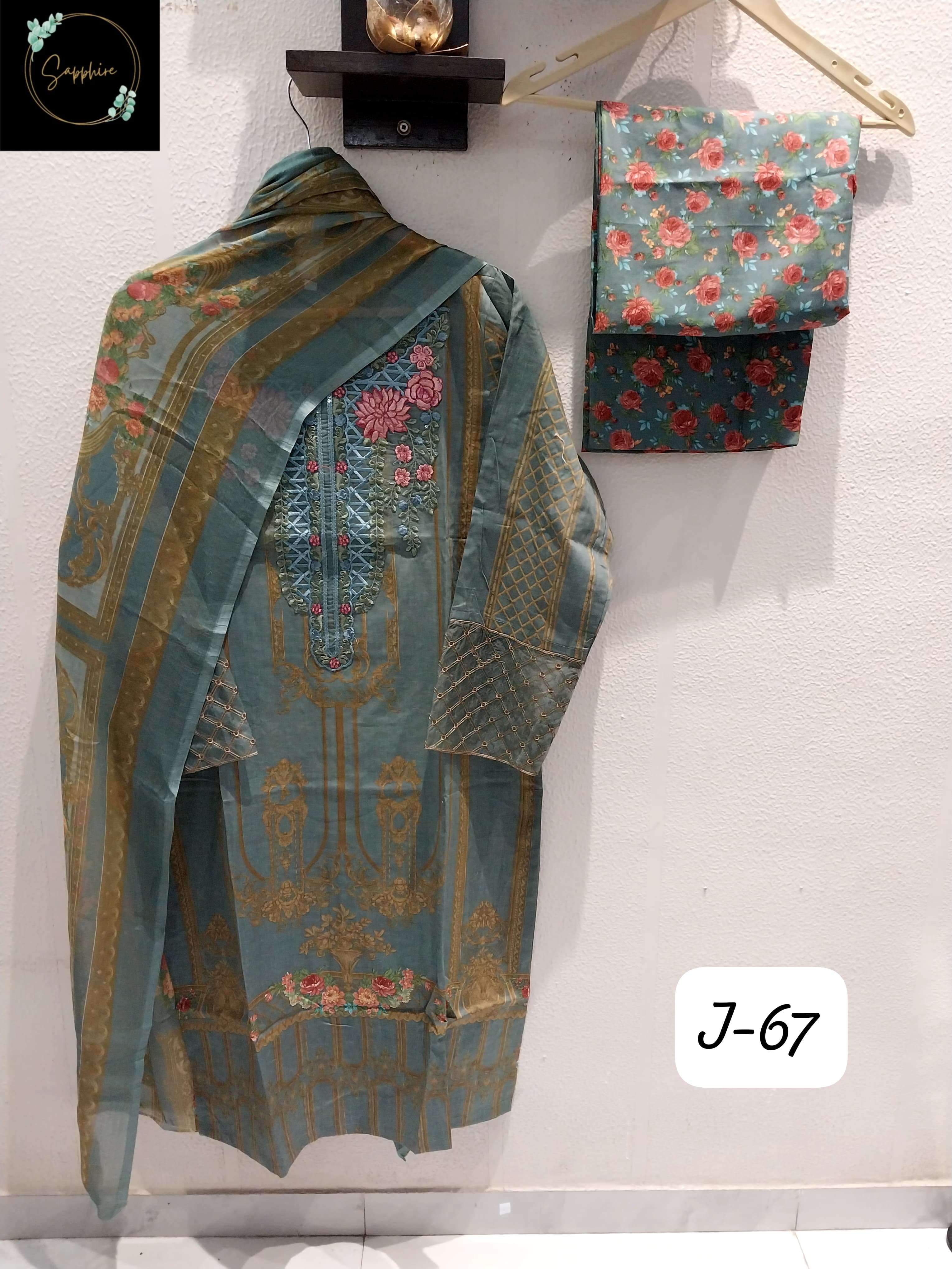 SAPPHIRE JAZMIN VOL 67 LAWN COTTON PAKISTANI SUIT