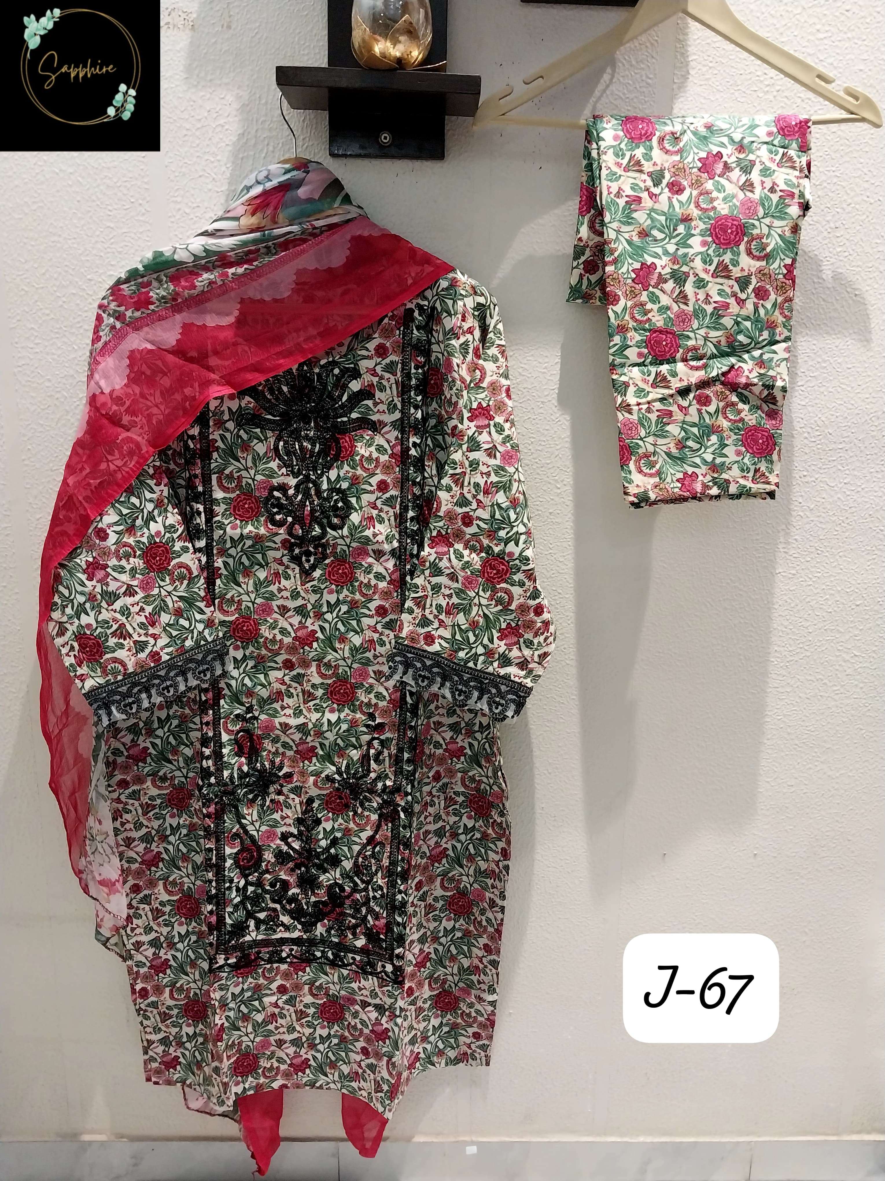 SAPPHIRE JAZMIN VOL 67 LAWN COTTON PAKISTANI SUIT