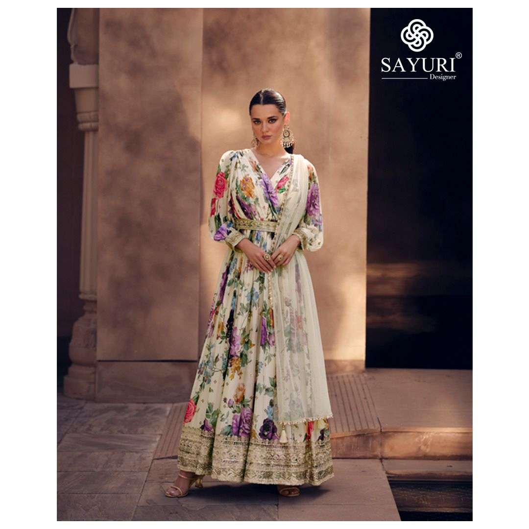 SAYURI DESIGNER KESAR DESIGNER LONG ANARKALI GOWN DRESS