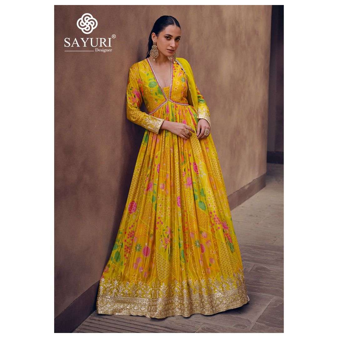 SAYURI DESIGNER KESAR DESIGNER LONG ANARKALI GOWN DRESS