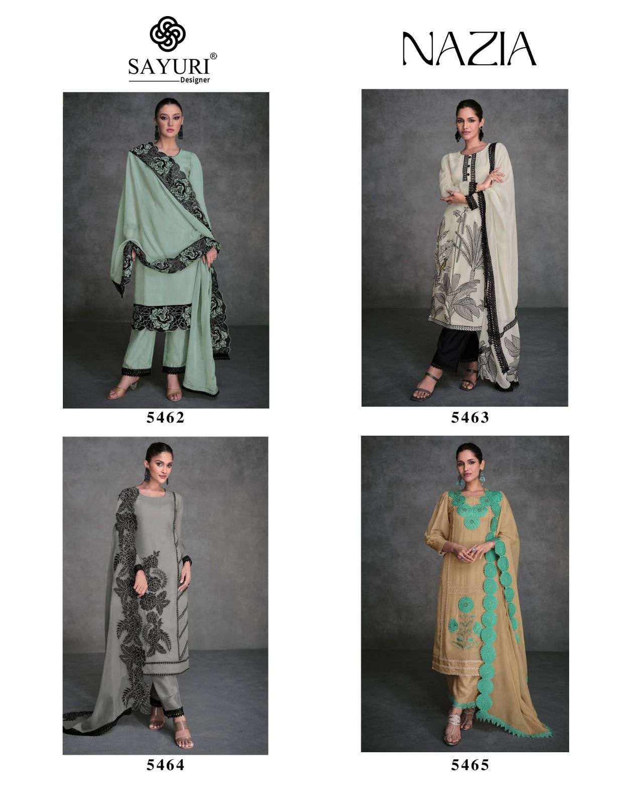 SAYURI DESIGNER NAZIA ORGANZA DESIGNER READY MADE SUIT